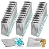 Dry Packs Sacos Mylar De 5 Galões 50 8 Cm X 76 2 Cm E Absorvedores De Oxigênio 2000cc Pacote Com 30 Para Envio E Armazenamento De Alimentos