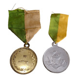 Duas Medalhas De Mérito Escolar Anos