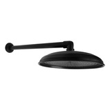 Ducha Cascata Piscina 30cm Chuveirão Alumínio Preto Fosco