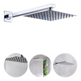 Ducha Chuveirão Cromada Quadrada Inox 20x20 Moderno Inox Acabamento Brilhante Cor Prateado