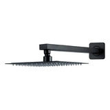Ducha Chuveiro 20cm Com Braço 40cm Aço Inox 304 Mundaú Preto Pingoo casa