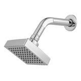 Ducha Chuveiro Aquecedor Solar Gás Flatt Quadrado Cromado 