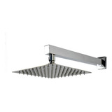 Ducha Chuveiro P Piscina 20x 0cm Slim Inox Com Braço 36 Cm