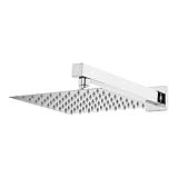 Ducha Chuveiro Piscina 30x30 Inox Com Braço 40cm Aquecimento A Gás E Solar Hanabi