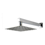 Ducha Chuveiro Quadrada 20 X 20cm Slim Inox Piscina Lazer