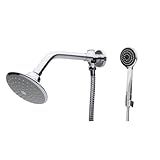 Ducha Chuveiro Redonda Inox Metal Completa Com Desviador E Ducha Manual Aquecedor Solar E Gas