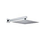 Ducha De Banho Quadrado Luxo Slim 20x20 Cm Inox Com Braço De Parede Piscina Chuveiro Chuveirão Solar Para Jardim E Área Externa FONSES