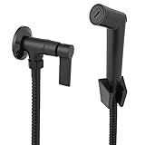 Ducha Higienica Bidê Para Banheiro Chuveiro Intimo Preto Fosco Regulador
