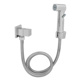 Ducha Higiênica Luxo Metal Cromado 1 4 V Acabamento Quadrado Acabamento Brilhante Cor Prateado