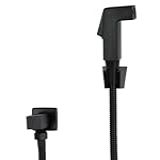 Ducha Higiênica Mangueira 1 2m Completa Quadrado Luxo Com Registro Preto