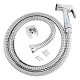 Ducha Higiênica Metal Gatilho Mangueira 1-20 Mt Sem Registro Cor-Cromado