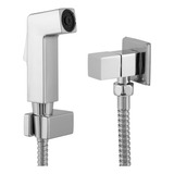 Ducha Higiênica Metal Quadrada Luxo Cromada Preta 1 4 Volta