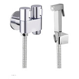 Ducha Higiênica Metal Registro Saída Dupla E Flexível 1 2m