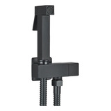 Ducha Higiênica Preta Registro Quadrado Premium 100 Metal