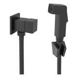 Ducha Higiênica Quadrada Preta Black Padrão Deca Completa Nitro Metais