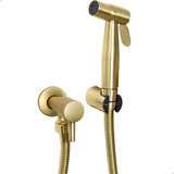 Ducha Intima Dourada Bide Banheiro Inox Fosco Mangueira 1 2m