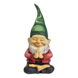 Duende Orando Amuleto Da Sorte Gnomo Decorativo Em Resina