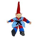 Duende Travesso 20 Cm Azul E Vermelho Em Resina