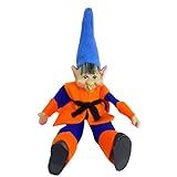 Duende Travesso 20 Cm Cor Laranja Com Azul Em Resina