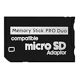 DUEQID Adaptador De Memory Stick PSP Micro SD Para Memory Stick PRO Duo MagicGate Card Compatível Com Câmera Sony Handycam Celular E PSP 1000 2000 3000