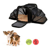 Duke E Dixie Viagem Bolsa Pet Para Transporte Expansível Grande Cor Preto