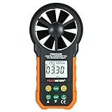 Duotar Anemômetro Digital Multifuncional Medidor Velocidade Do Vento Profissional LCD Anemômetro Digital Volume De Ar Temperatura Umidade Para Coleta Dados Meteorológicos Ao Ar Livre Preto E Laranja