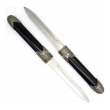 Dupla Faca Adaga Punhal Combate Tática Decorativa 23cm