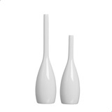 Dupla Vaso Garrafa Tulipa Enfeite Decoração Branca