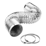 Duto 2 Abraçadeiras Aluminizado Flexível 100mm 5 Mts