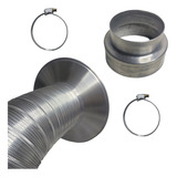 Duto De Exaustão Alumínio 60mm 2m Kit Instalação Aquecedor