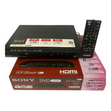 Dvd Player Cd Sony Dvp sr260p Usb Hdm Av Rca 110 220 V Preto