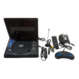 Dvd Player Portátil Tela 9 8 Pol Automotivo Tela Rotativa