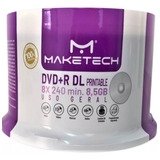 Dvd r Dl Dual Layer 8 5gb Maketech Compativel Xbox Print 50p