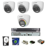 Dvr Hikvision 08 Ch 03 Dome Colorvu 01 Dome Colorvu 40mts