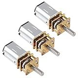 DWEII 3Pcs Dc 6V 500Rpm Motor De Redução De Velocidade N20 Eixo De 3Mm Mini Motor De Engrenagem De Roda Dentada De Metal Com Caixa De Engrenagens De Metal Completa Micro Motor Para -500 Rpm--