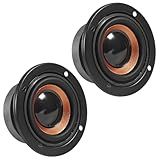 DWEII Pacote Com 2 Alto-falantes De 5 Cm- 4 Ohm- 5 W- Alto-falantes De Baixo Redondos De 63 Mm- Subwoofers Amplificadores Domésticos DIY- Conector Coaxial- Sem Energia- Corpo De Papel- Caixas