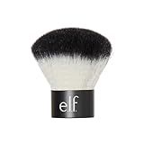 E L F Escova Facial Kabuki Cabelo Sintético Versátil Compacto Aplica Bronzer Pó Ou Iluminador Produto Macio Absorvente úmido Ou Seco Compacto Tamanho Viagem 18 G