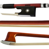 Eagle Octagonal Arco Violino Madeira Profissional Crina Animal Cor Marrom