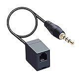 Earsinger Adaptador De Telefone RJ9 Para 3-5 Mm - Converta Fone De Ouvido RJ9 Para Smartphones Com Conector De Fone De Ouvido De 3-5 Mm