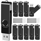 EASTBULL Pen Drive USB De 4 GB Pacote Com 10 Unidades Com Cordões USB 2 0 Jump Drive 4GB Pen Drive Zip Drive Para Armazenamento E Backup Preto 10 Peças 4 GB