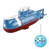 Eastdall Mini Barco RC Submarino RC Barco Com Controle Remoto Brinquedo RC à Prova D água Para Crianças