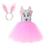 Easter Rabbit Ears Baby Girl Dresses Carnival Party Performa