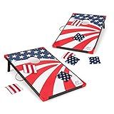 EastPoint Sports Conjunto De Jogo De Cornhole Da Bean Bag Toss 91 44 Cm X 60 96 Cm Armazenamento Embutido Alças De Transporte Convenientes E 8 Sacos De Feijão Premium 1 1 16622 DS 