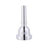 EASTROCK Bocal De Trombone Bocal De Trombone Banhado A Prata Haste Pequena 12C Acessórios Para Instrumentos De Trombone Embalados A Vácuo