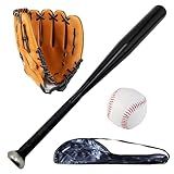 EASY BIG Conjunto De Taco De Beisebol Softball Com Luva E Bolas Taco De Alumínio De 25 Polegadas 63cm Para Jogos De Pickup E Prática De Rebate