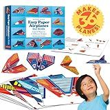 Easy Paper Airplanes For Kids Kit Fold 36 Paper Planes In 12 Different Designs Includes 150 Stickers 