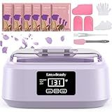 EasyinBeauty Máquina De Cera De Parafina Para Mãos E Pés Aquecedor De Cera De Parafina Com Tela Sensível Ao Toque De 3000 Ml Com 6 Pacotes De Cera De Lavanda 1 2 Kg Spa De Cera Quente De Parafina