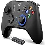 EasySMX Controlador De Jogos Sem Fio Para Windows PC Steam Deck PS3 Android TV Box  Joystick Com Vibração Dupla Plug And Play Gamepad Com 4 Teclas Personalizadas  Bateria Até 14 Horas 