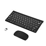 Eboxer Mouse Combo De Teclado Sem Fio Kit De Teclado E Mouse à Prova D água Fino De 2 4 GHz Para Desktop Computador PC Preto 