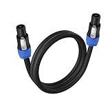 EBXYA Cabo De Alto Falante Speakon De 3 Pés Calibre 12  AWG    Cabo De áudio Premium Speakon Para Speakon Com Conector NL4FX  NL4FC 